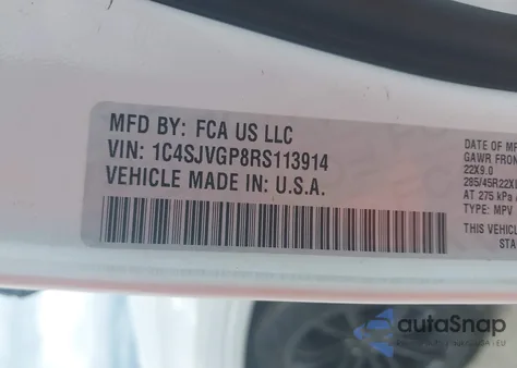 2024 Jeep Grand Wagoneer Series Iii Obsidian 4X4 from USA, damaged, VIN 1C4SJVGP8RS113914